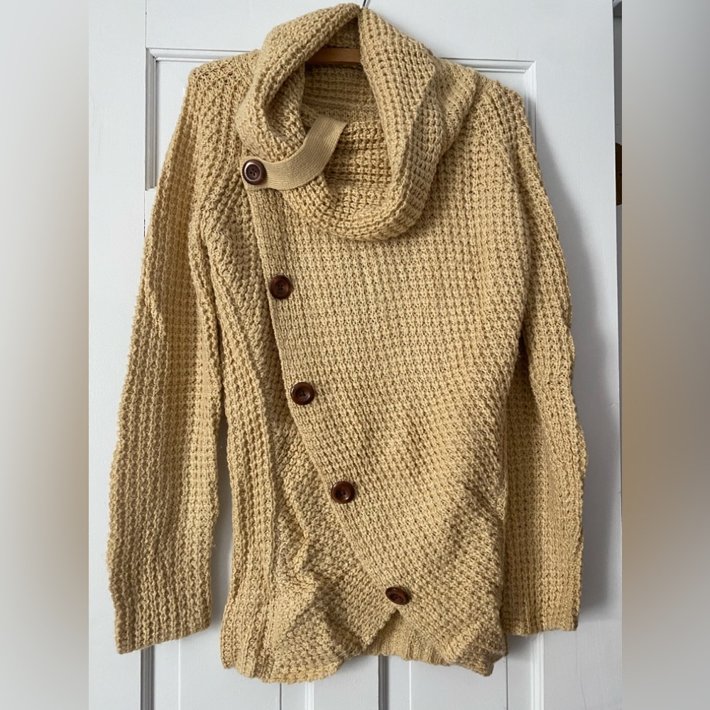 Tan Cowl Neck Sweater